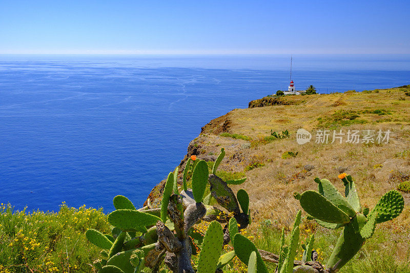 马德拉岛西海岸的Ponta do Pargo灯塔